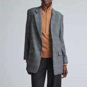 Everlane The Oversized Blazer in Glen Plaid, Size 0